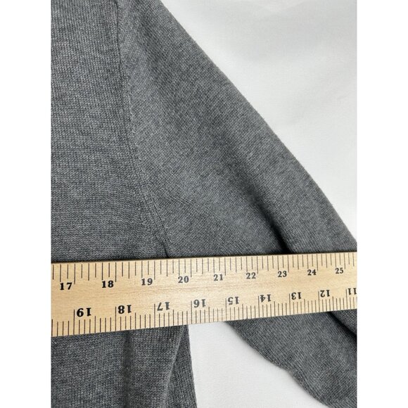 J. Jill Women's Gray Long Sleeve Pullover Sweater With Front Pockets Size L - Picture 6 of 9